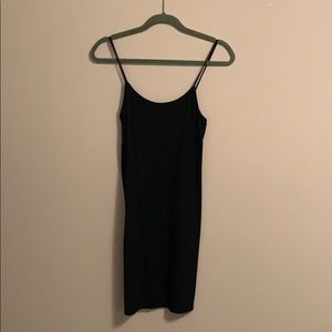 Dark green strapped dress